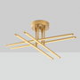 Opviq Lámpara de Araña 13664 Dorada Metal 61 cm Ancho Elegante Glamour para Salón Comedor Dormitorio